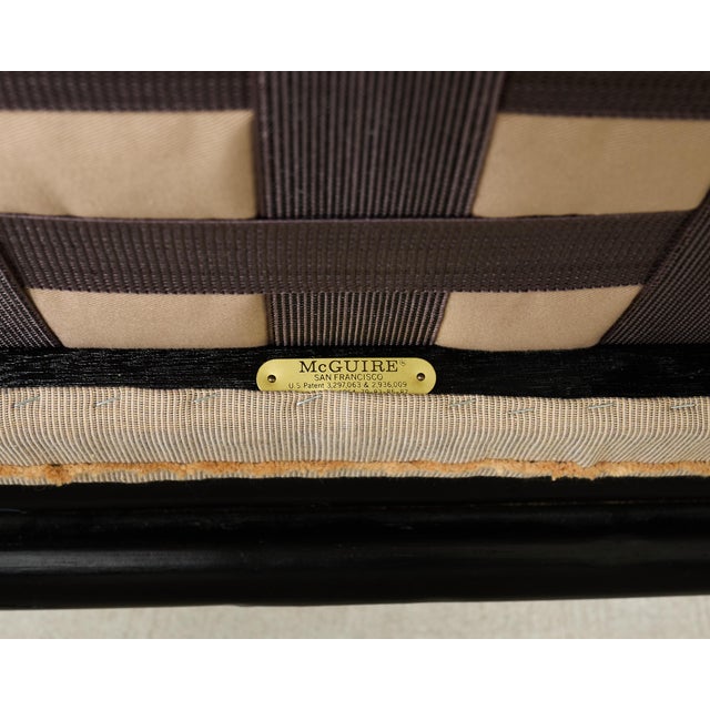 Wood McGuire Organic Modern Lacquered Rattan Lounge Chair For Sale - Image 7 of 17