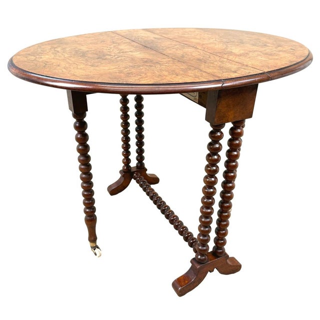 Victorian Sutherland Coffee Table in Burr Walnut, 1870 For Sale - Image 13 of 13