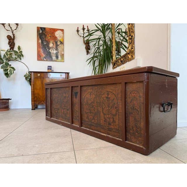 Biedermeier Hand-Painted Chest in Wood For Sale - Image 13 of 13