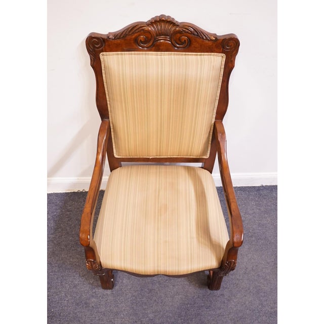 Brown Hekman Furniture Cherry Louis XV French Provincial Contemporary Style Dining Arm Chair 7-2225 For Sale - Image 8 of 11
