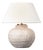 Marie Flanigan by Visual Comfort Signature Avedon 12" Cordless Accent Lamp in Plaster White Rattan with Linen Shade For Sale