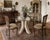 Gorgeous Vintage organic Coastal pencil reed rattan sculptural scroll shape dining table base in the style of Betty...