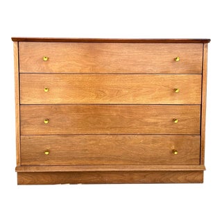 Petite 4 Drawer Chest of Drawers Brass Pulls For Sale