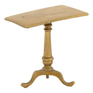 Victorian Salesman Sample Brass Tilt-Top Tripod Table For Sale
