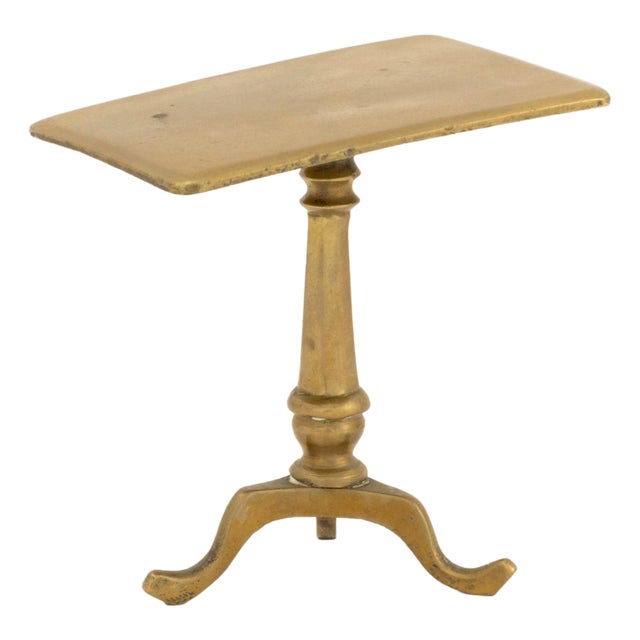 Victorian Salesman Sample Brass Tilt-Top Tripod Table For Sale