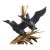 Theodore Alexander One Theodore Alexander Brass and Burl Wood Ducks Soaring Lamp For Sale - Image 4 of 8
