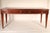 French Louis XVI Style Brass Mounted Mahogany Desk With Tooled Leather Top For Sale - Image 3 of 13