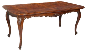 Baroque Venetian Burl Walnut and Hand-Carved Dining Table, 1930s
