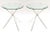 Silver plate and modernist are these chic, elegant and timeless side tables of silver plate and glass tops. They are...