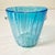Turquoise 1960s Vintage Italian Hollywood Regency Pablo Venini Murano Glass Ice Bucket With Petite Bubbles For Sale - Image 8 of 10