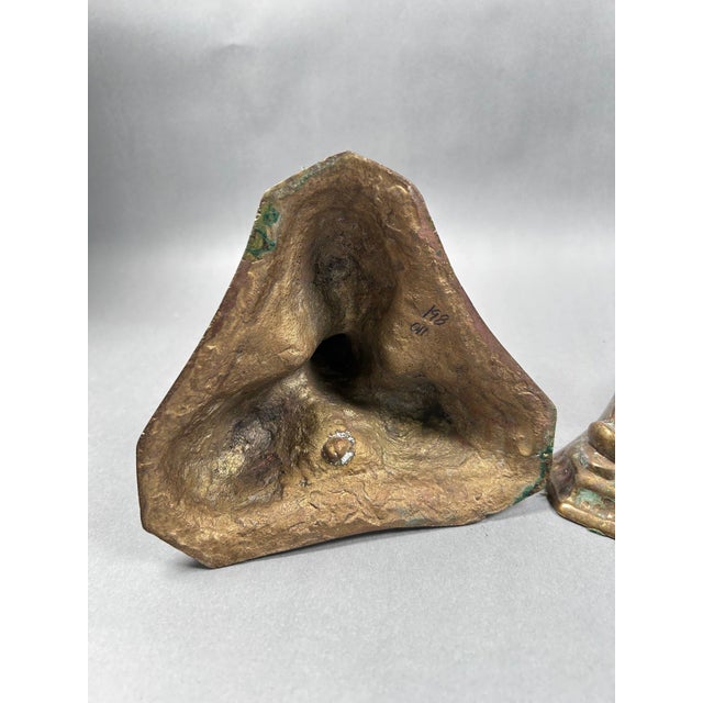 1920s Pair of Mottahedeh Brass Serpentine Dolphin Koi Fish Candlestick Holders For Sale In Seattle - Image 6 of 6