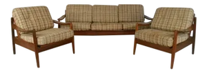 1970s Scandinavian Modern Sofa and Chairs