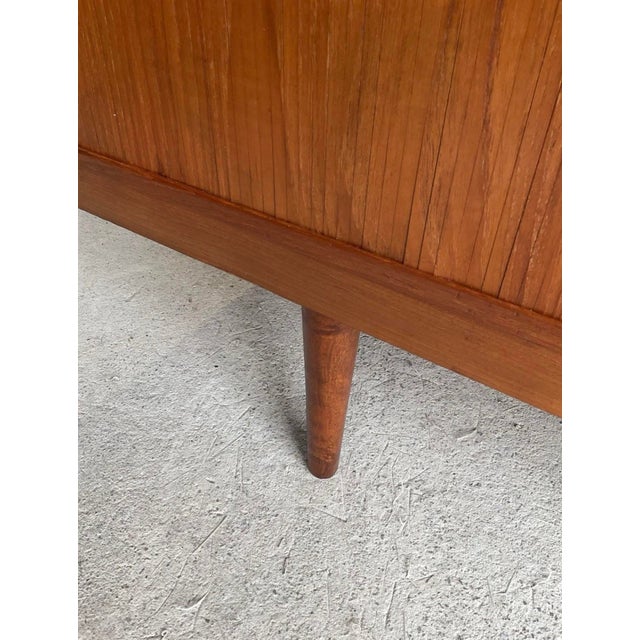 Mid-Century Danish Teak Tambour Sideboard 1960s For Sale - Image 9 of 18