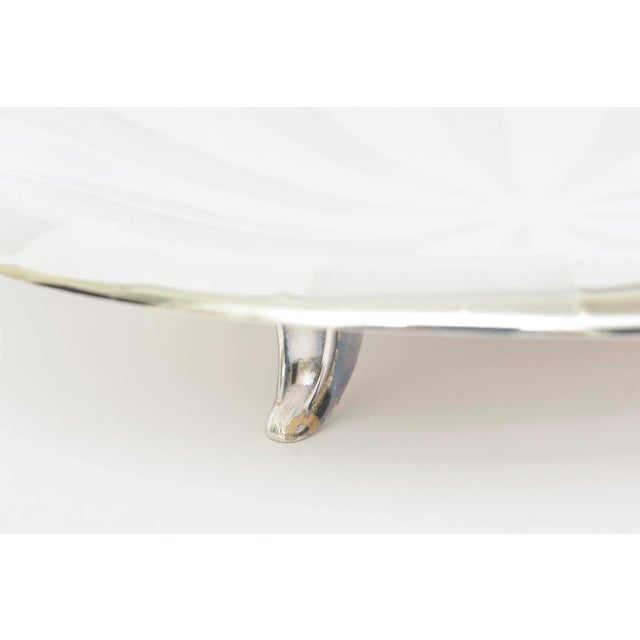 Vintage Silver-Plate Footed Bowl Mid Century Modern For Sale In Miami - Image 6 of 11