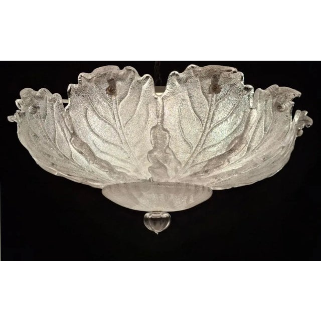 1960s 1960s Clear Graniglia Murano Flush Mount For Sale - Image 5 of 12