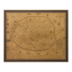 1845 Nouveau Plan Illustre De La Ville De Paris by A. Vuillemin