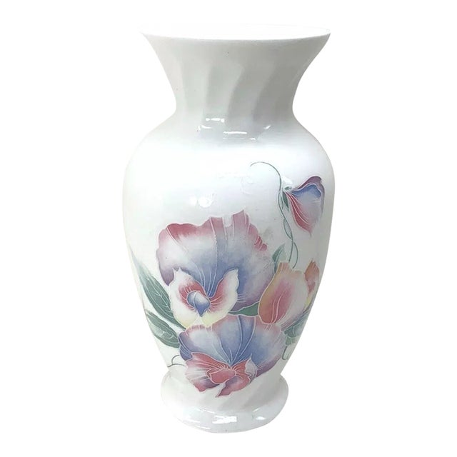 Vintage Aynsley Floral Porcelain Vase For Sale