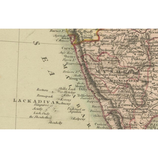 Early 19th Century Map of Hindoostan British India by C. Smit, 1808 For Sale - Image 5 of 8
