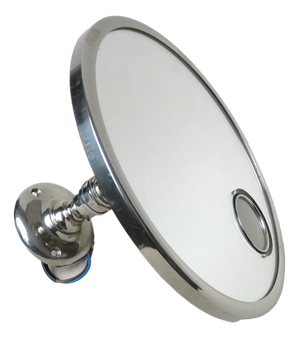Art Deco Wall Mirror in Nickel-Plated from Le Mirophar Brot Déposé, France