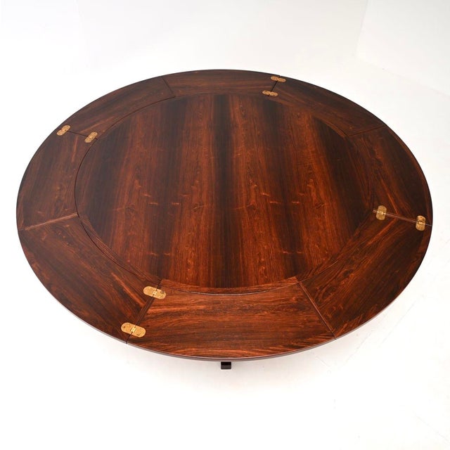 Wood Vintage Danish Flip Flap Lotus Dining Table from Dyrlund, 1960 For Sale - Image 7 of 11