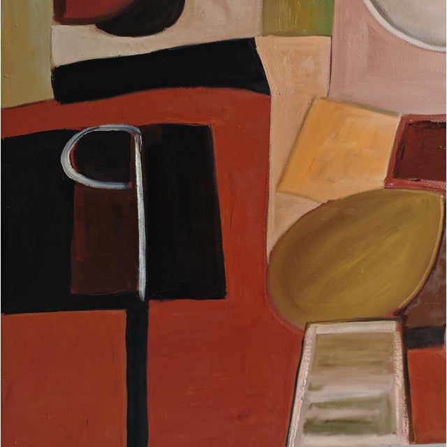 Paint Topographie Du Reve, Large Abstract Geometric, Textured, Expressionism, Framed by Sophie Dumont For Sale - Image 7 of 8