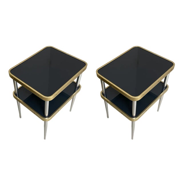2-Tier Coffee Tables, 1950s, Set of 2 For Sale