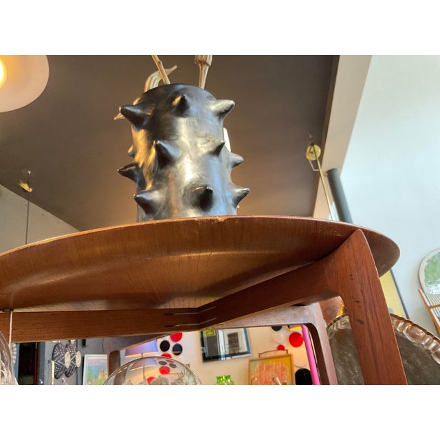 1957 Engholm & Willumsen for Fritz Hansen Teak Tray-Top Folding Side Table For Sale - Image 13 of 14