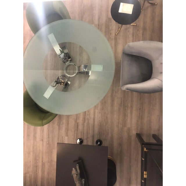 Vintage Glass Table with Chromed Legs, 1970s For Sale - Image 6 of 11