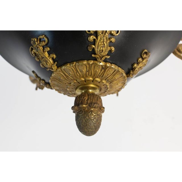 French Empire Style Lustre Bronze and Glass Chandelier, 1890 For Sale - Image 10 of 17