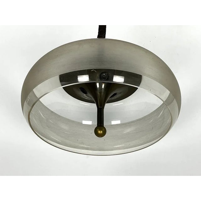 Vintage Brass and Acrylic Ceiling Light by Goffredo Reggiani, Italy, 1960s For Sale - Image 9 of 11