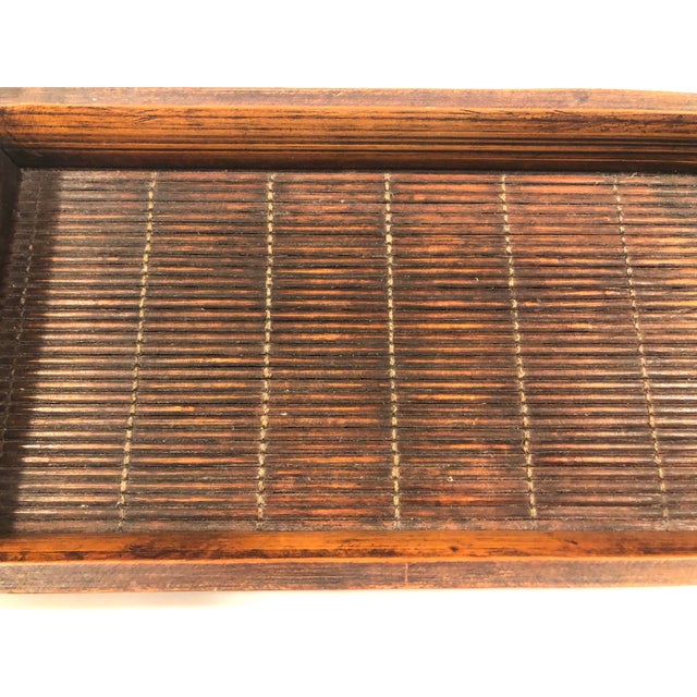 This versatile 1970s Pencil Reed Bamboo Oblong Tray will be a fabulous addition to your home decor. Whether used as a...