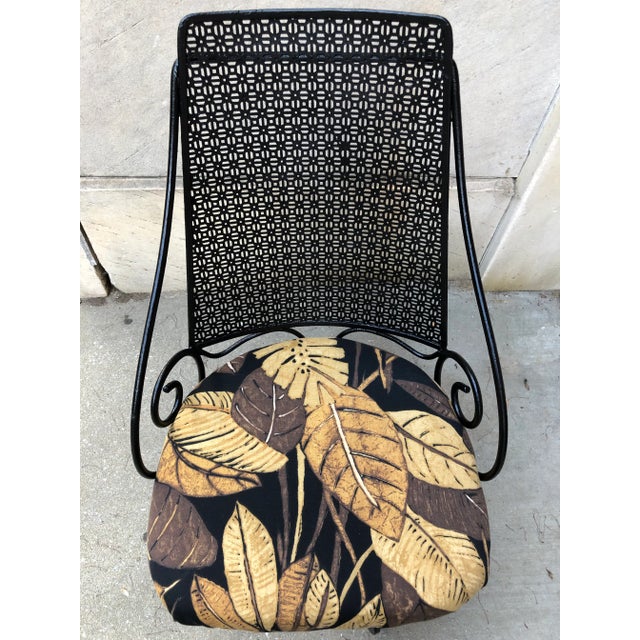 Black Mid-Century Wrought Iron Swivel Chairs - Set of 4 For Sale - Image 8 of 13