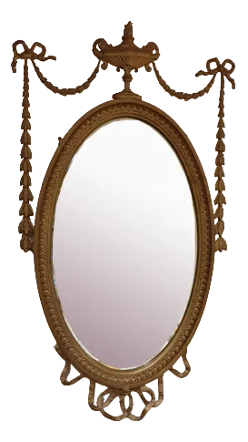 Adams Gilt Oval Mirror