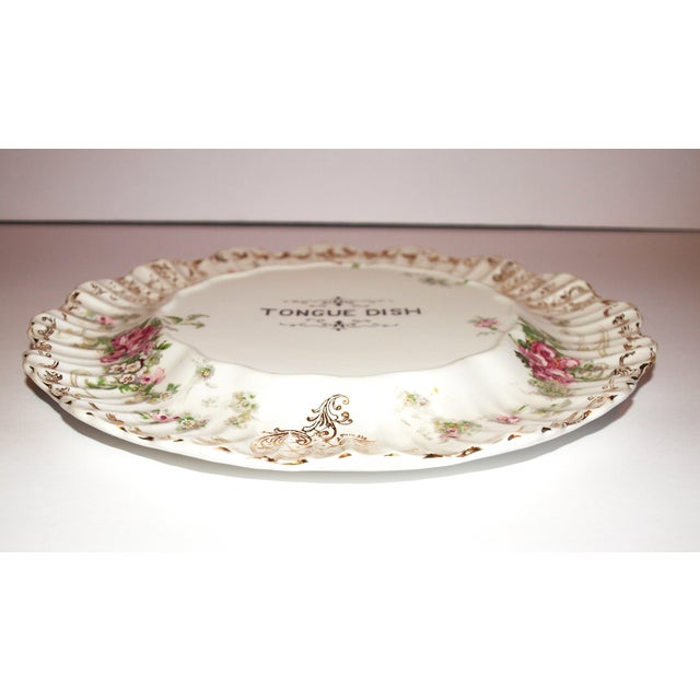 English Unusual and Rare English Antique Tongue Plate Raised Center For Sale - Image 3 of 5