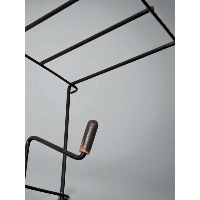 1960s Metal Wall Coat Rack by Drahtwerke Erlau, 1960s For Sale - Image 5 of 8