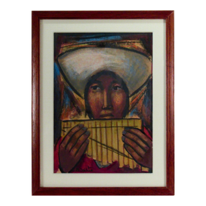 Arturo Nieto Otavalo Andean Flute Player C. 1970 Drawings
