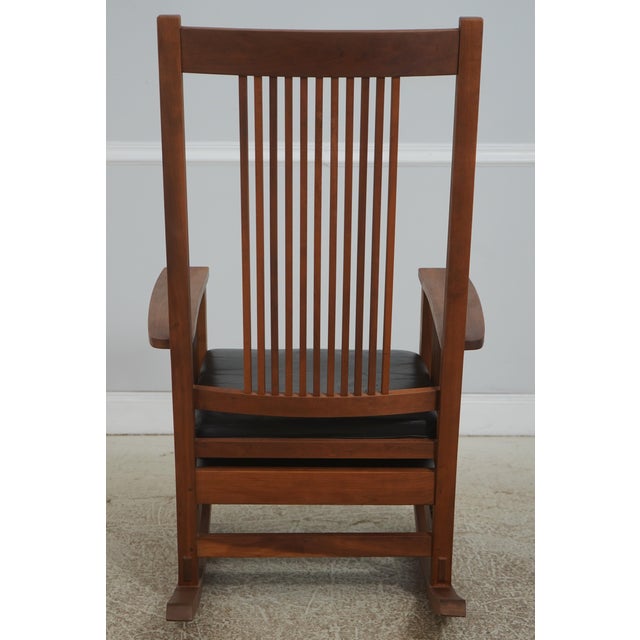 Stickley Stickley Mission Cherry Spindle Rocking Chair For Sale - Image 4 of 18