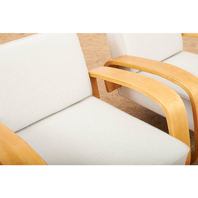 Tank Cantilever Chairs in Birch Plywood by Alvar Aalto, Set of 2 For Sale - Image 6 of 13