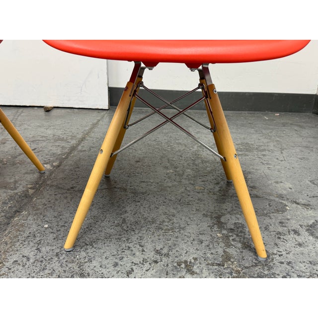 Charles + Ray Eames for Herman Miller Molded Plastic Armchairs, Pair For Sale - Image 10 of 12