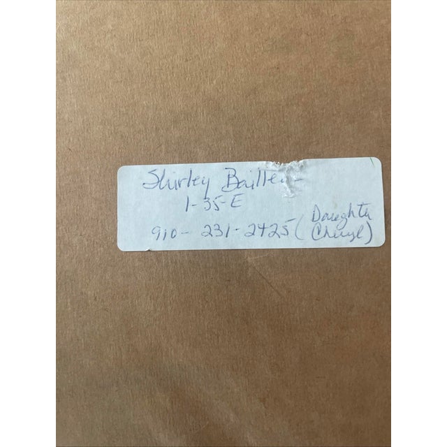 1940s Shirley Anderson Wpa Style Watercolor Painting Winter Scene For Sale - Image 4 of 4