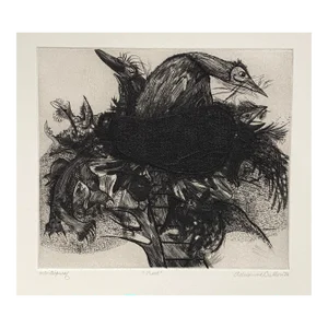 1972 Adrienne Cullom Nest Embossed Etching