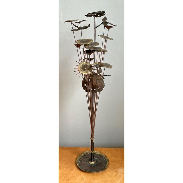 Vintage Brutalist Torch Cut Flower Sculpture For Sale - Image 17 of 17