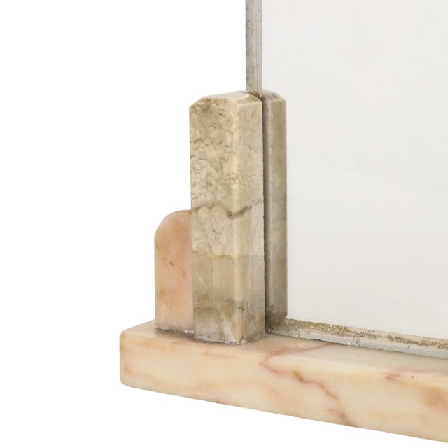 Small Art Deco Photo Frame in Marble, Glass and Mirrored Border, 1930s For Sale - Image 6 of 15