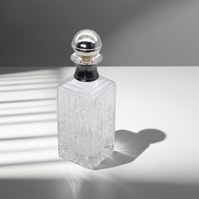 Crystal Whisky Decanter by Masini Florence, 1980s For Sale - Image 4 of 9