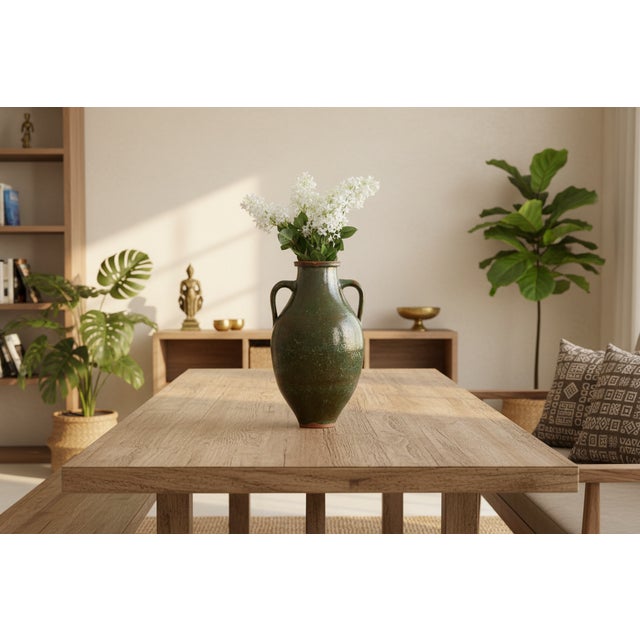 A striking piece of Provencal history, this tall earthenware jar was originally utilitarian, designed to store precious...