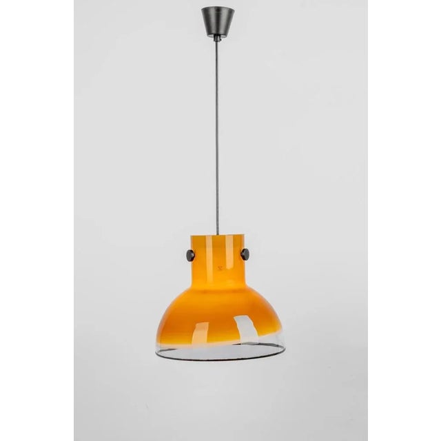 Brown Glass Pendant Light from Peill & Putzler, Germany, 1970s For Sale - Image 6 of 12