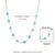 Blue Oval Cut Blue Topaz Station Necklace With Curb Link Chain For Sale - Image 8 of 11