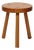 Vintage Wooden Three-Legged Stool, Milking Stool, Rustic Style, 1960s For Sale