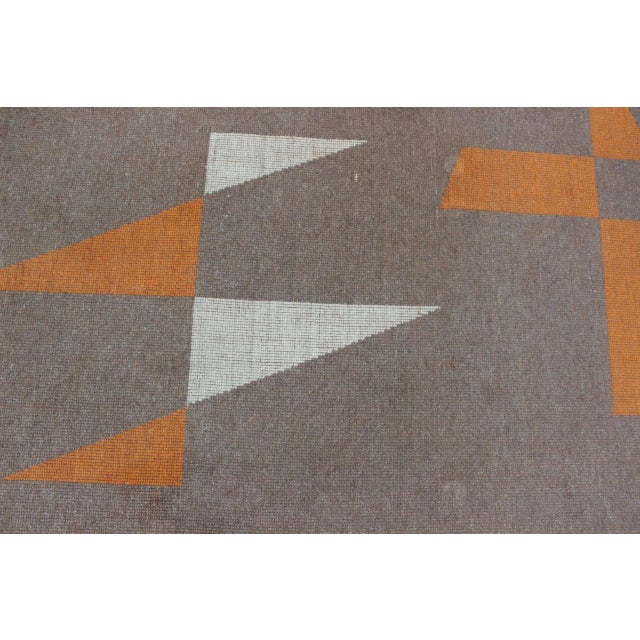 Mid-Century Geometric Carpet For Sale - Image 4 of 7