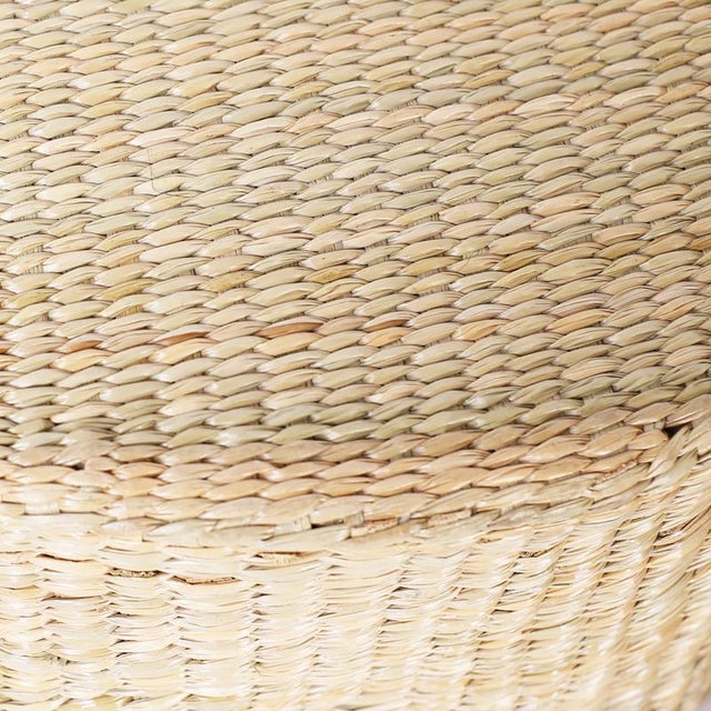 Pair of Round Wicker Drapery Ghost Tables or Stands For Sale In West Palm - Image 6 of 9